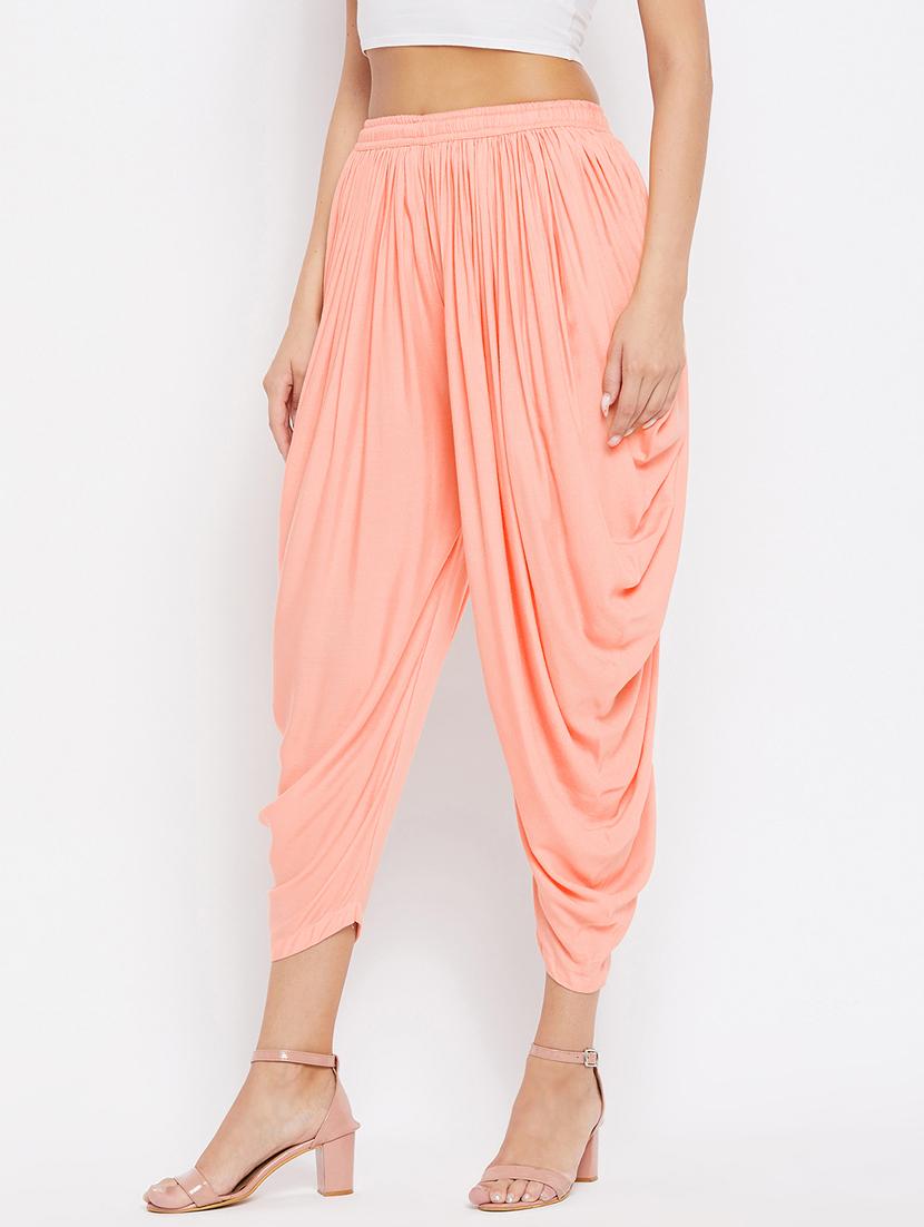 orange rayon dhoti salwar salwars - 18248819 - Zoom Image - 2