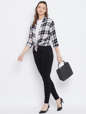 solid mid rise ankle length jegging - 18248834 - Standard Image - 5