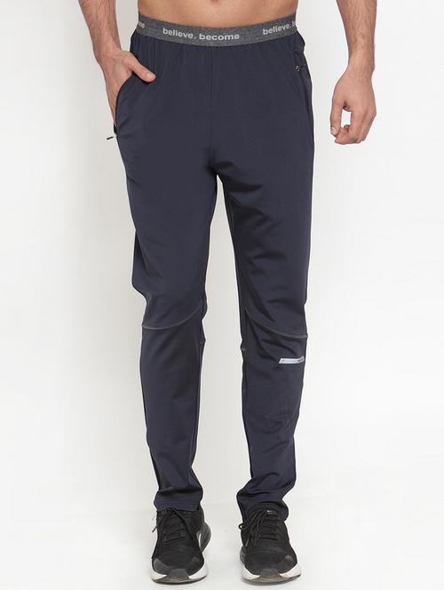navy-blue solid track pant - 18248913 - Very Small Image - 1