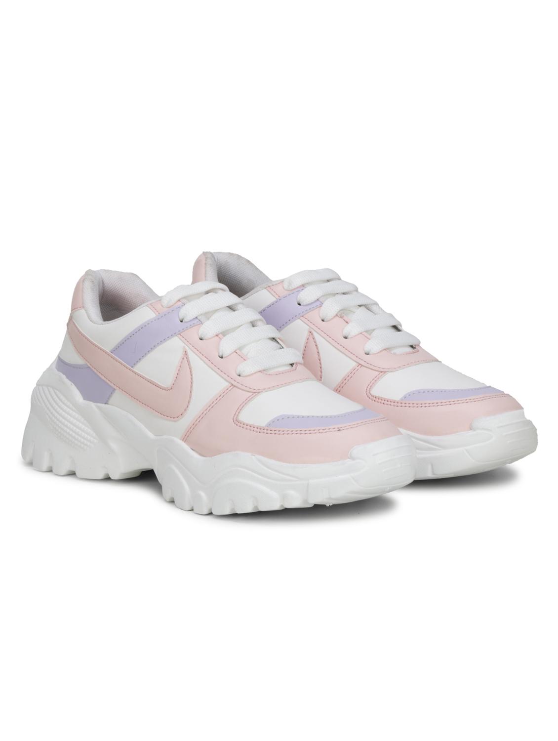 pink patent leather laceup sneakers - 18249800 - Zoom Image - 2