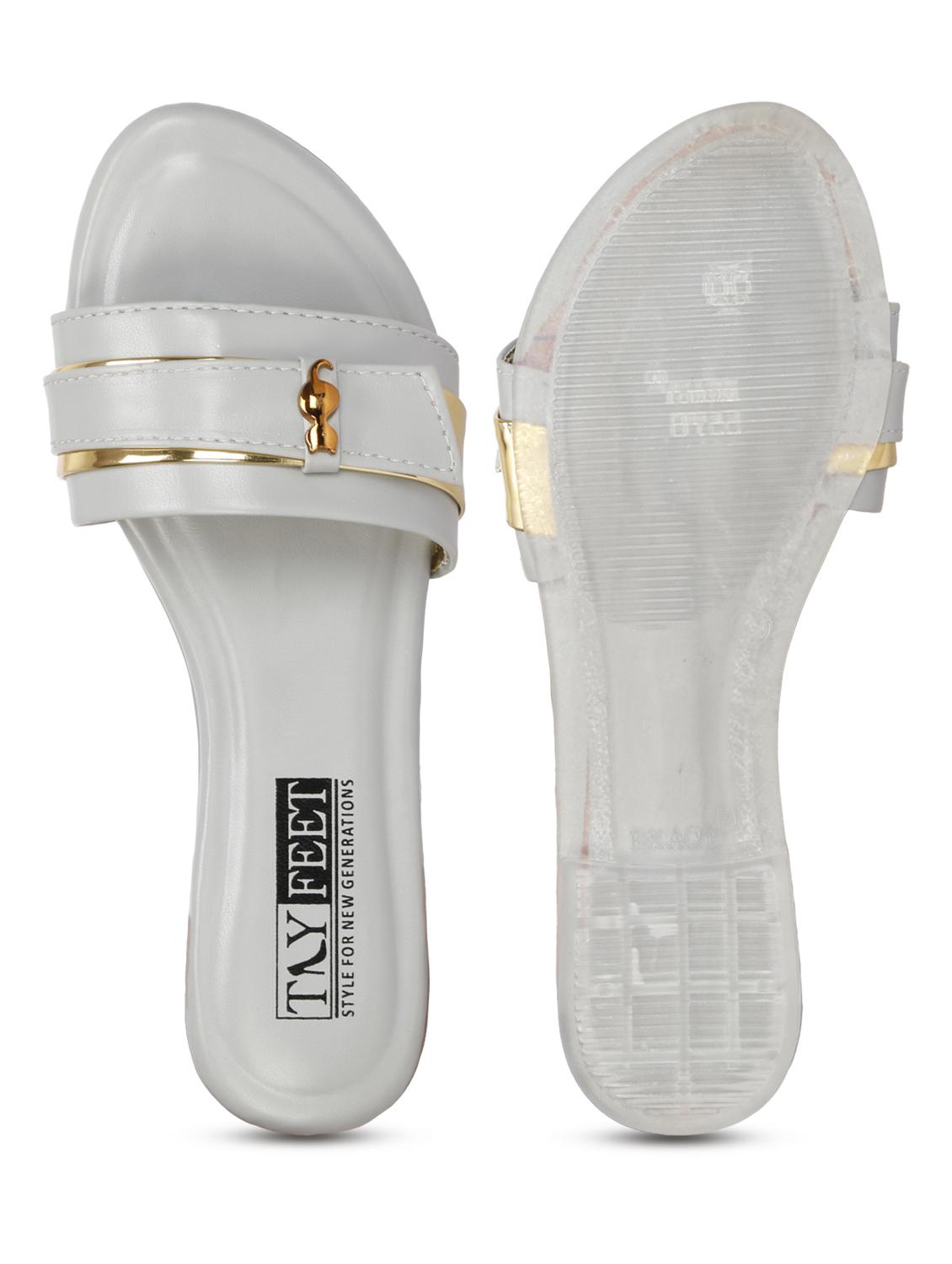 grey synthetic slip on sandals - 18249905 - Zoom Image - 5
