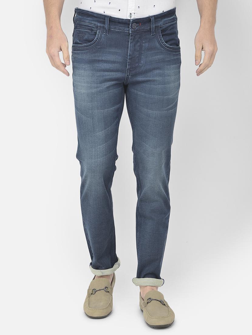 blue solid washed jean - 18250557 - Zoom Image - 1