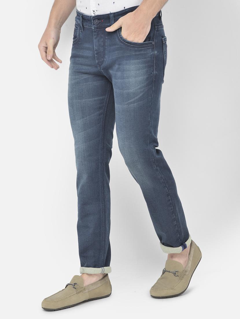 blue solid washed jean - 18250557 - Zoom Image - 2