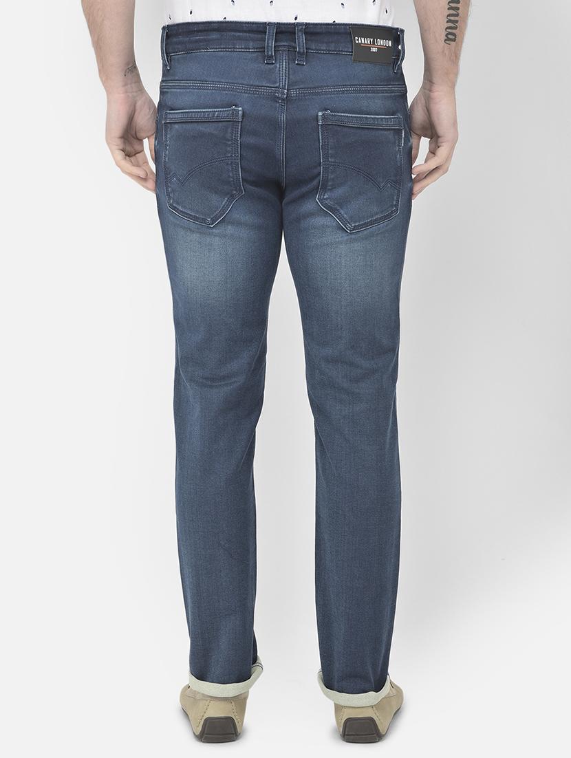 blue solid washed jean - 18250557 - Zoom Image - 4