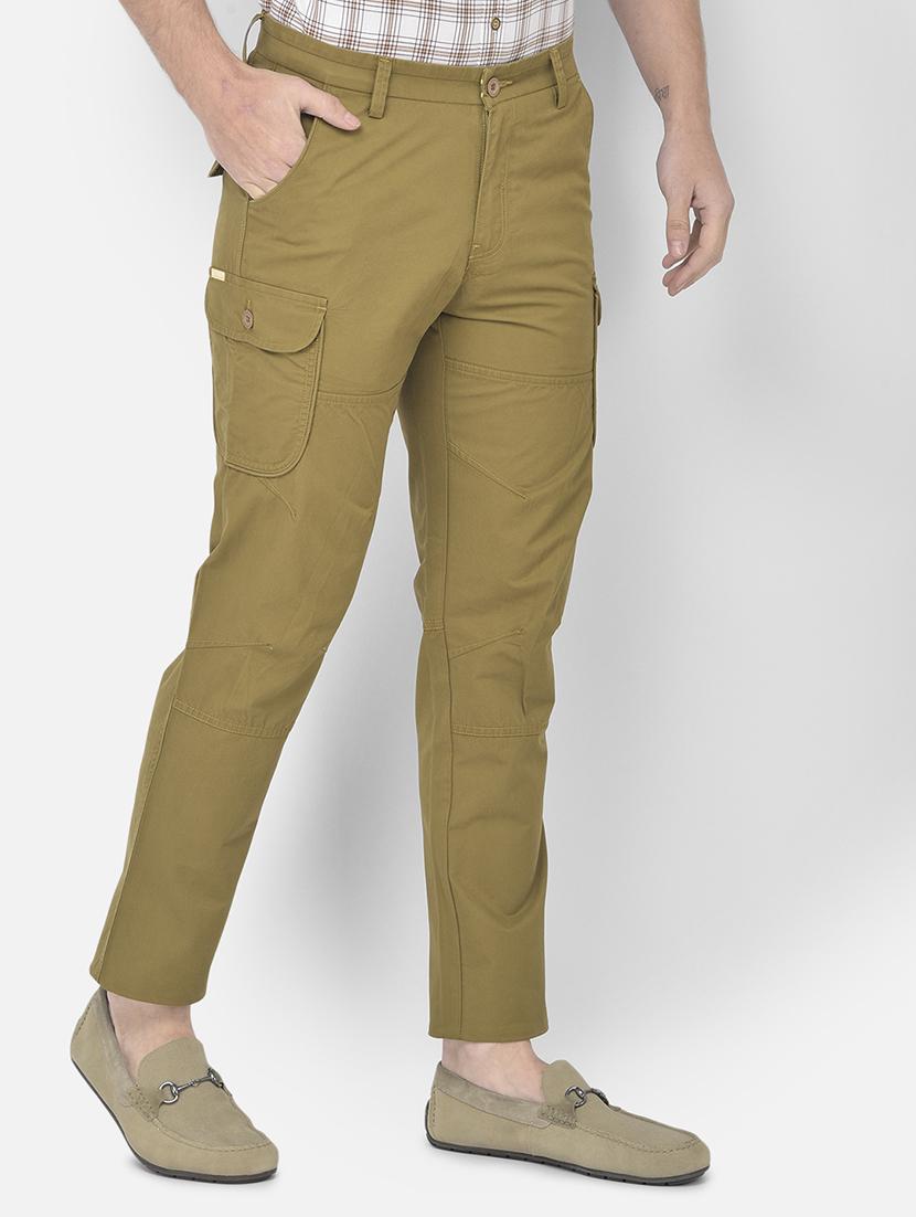 gold solid cargos casual trouser - 18250570 - Zoom Image - 3