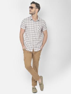 orange solid cargos casual trouser - 18250573 - Standard Image - 5
