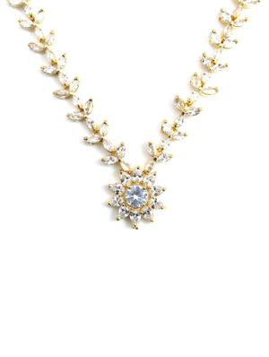 white brass short necklace - 18251209 - Standard Image - 3