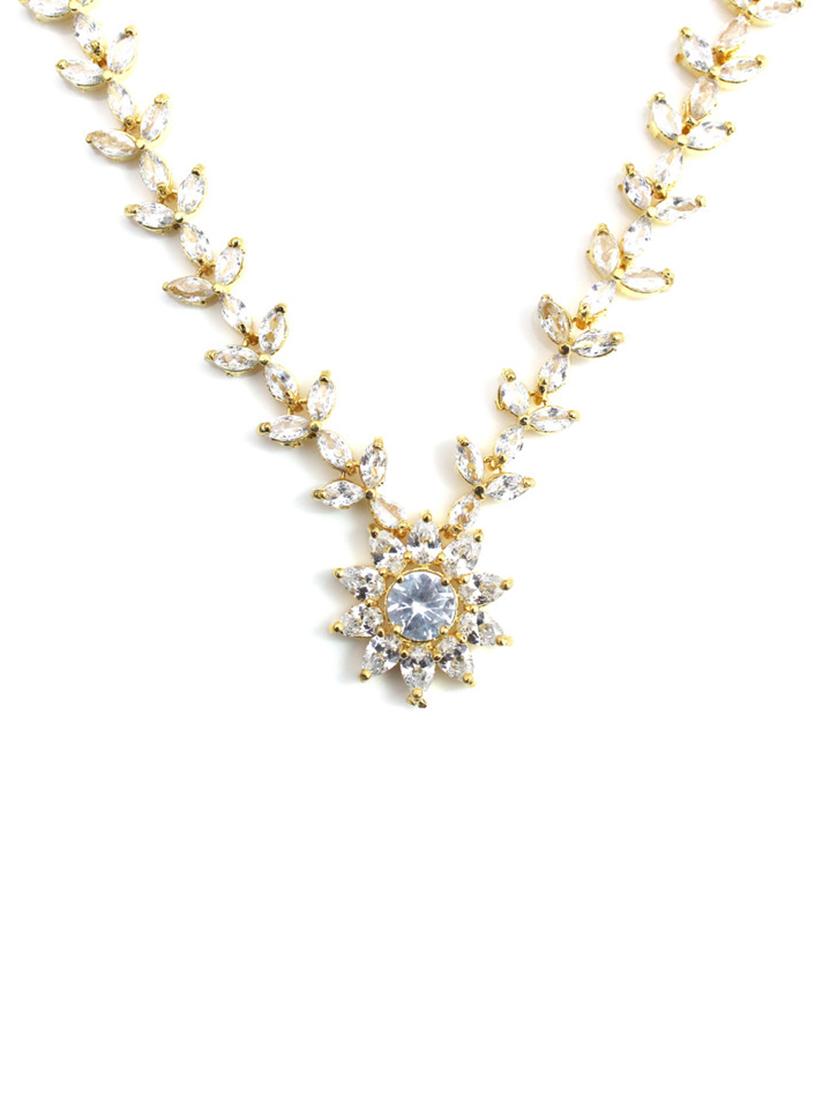 white brass short necklace - 18251209 - Zoom Image - 3