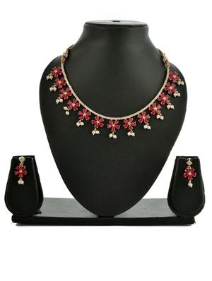 red brass short necklace - 18251213 - Standard Image - 5