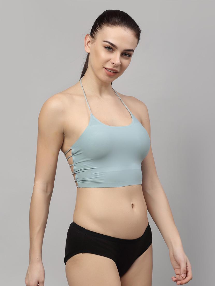 grey solid bras and panty set - 18251251 - Zoom Image - 2
