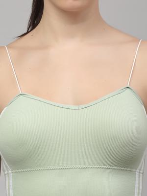 green solid bras and panty set - 18251267 - Standard Image - 5
