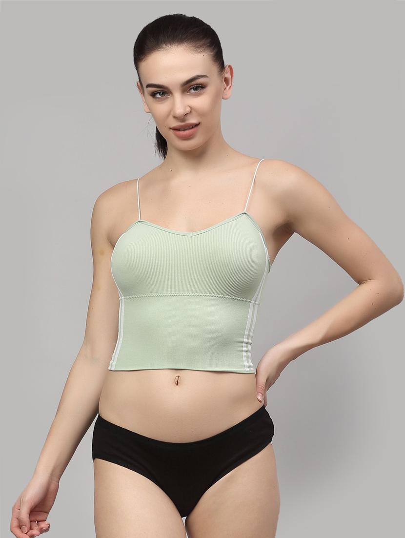 green solid bras and panty set - 18251267 - Zoom Image - 1