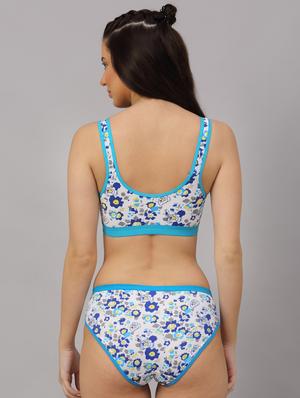 blue nylon bras and panty set - 18251292 - Standard Image - 3