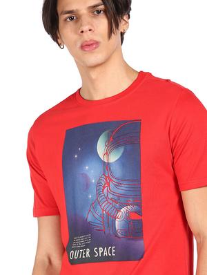 blue chest-printed t-shirt - 18251647 - Standard Image - 5