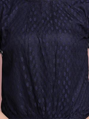 round neck self design top - 18252071 - Standard Image - 5