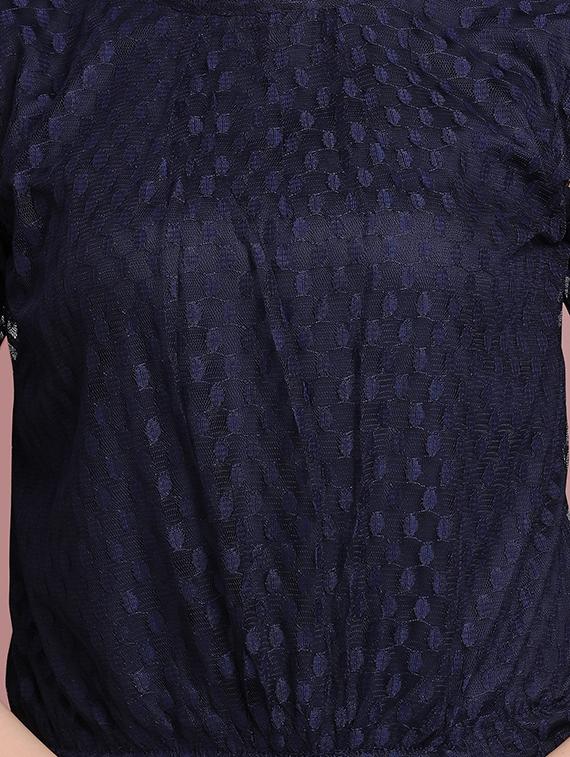 round neck self design top - 18252071 - Zoom Image - 5