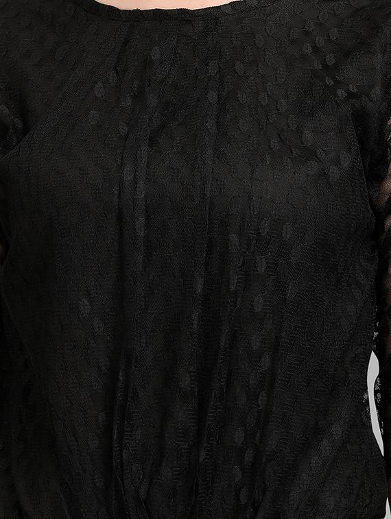 round neck self design top - 18252075 - Zoom Image - 5