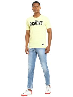 yellow chest-printed t-shirt - 18252544 - Standard Image - 4