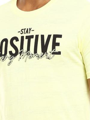 yellow chest-printed t-shirt - 18252544 - Standard Image - 5
