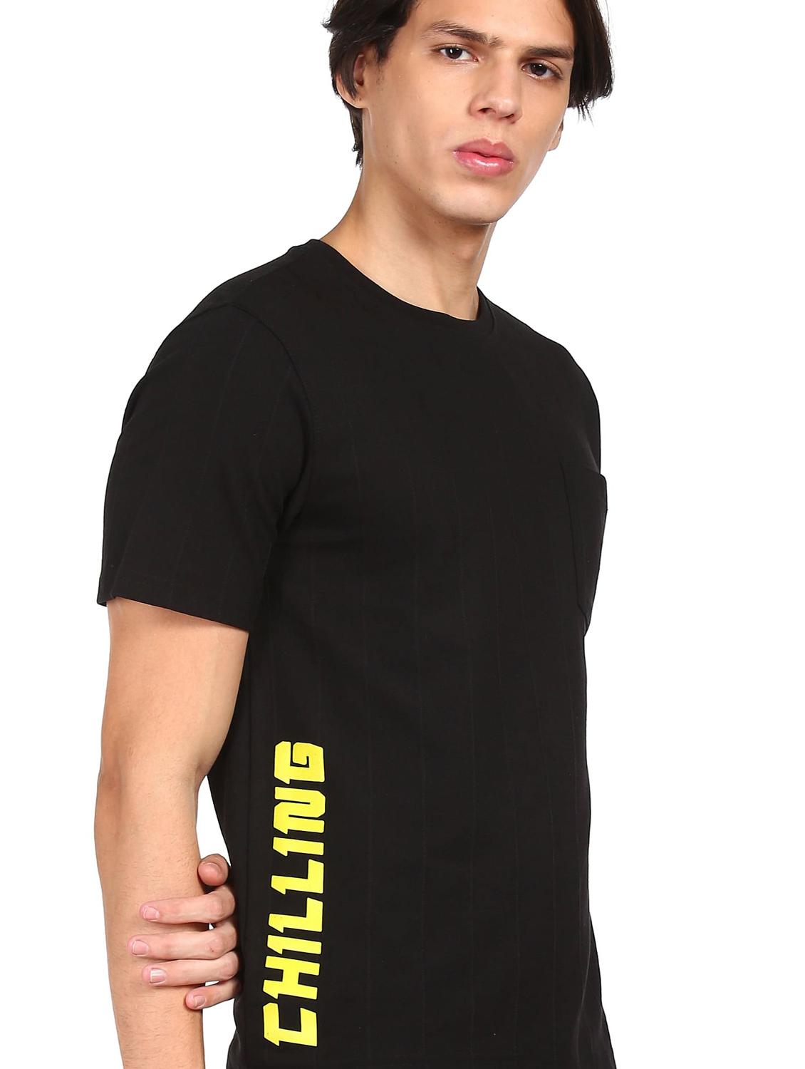 black solid t-shirt - 18252682 - Zoom Image - 3