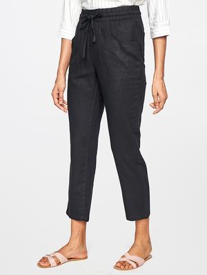mid rise solid others trouser - 18252935 - Standard Image - 2