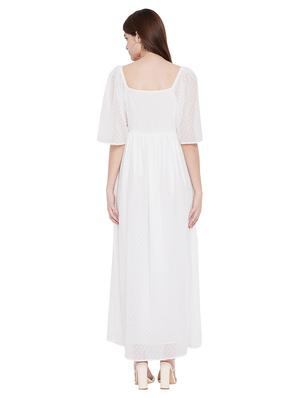 square neck dobby maxi dress - 18253727 - Standard Image - 3