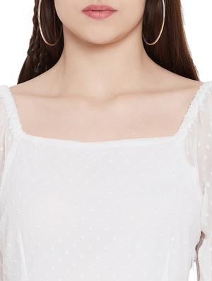 square neck dobby maxi dress - 18253727 - Standard Image - 4