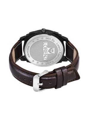 lorenz brown dial & brown leather strap analogue watch for men & boys |mk-407r - 18253870 - Standard Image - 3