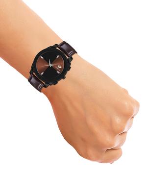 lorenz brown dial & brown leather strap analogue watch for men & boys |mk-407r - 18253870 - Standard Image - 5
