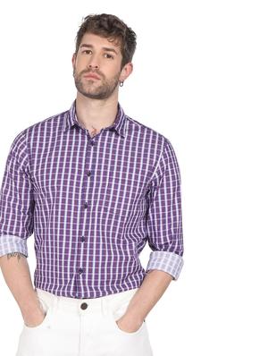 blue checkered casual shirt - 18254436 - Standard Image - 2