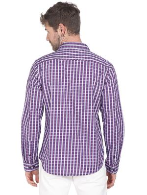 blue checkered casual shirt - 18254436 - Standard Image - 3