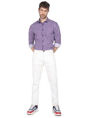 blue checkered casual shirt - 18254436 - Standard Image - 4