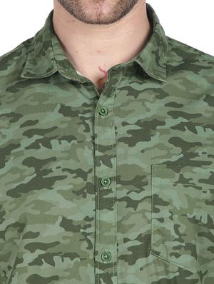 green camouflage casual shirt - 18254447 - Standard Image - 5