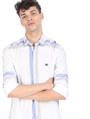 white striped casual shirt - 18254806 - Standard Image - 2