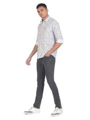white printed casual shirt - 18254851 - Standard Image - 3