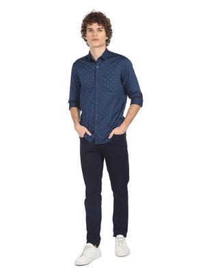 blue printed casual shirt - 18254956 - Standard Image - 4