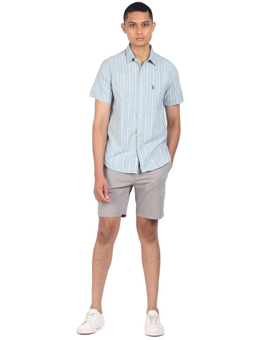 blue striped casual shirt - 18254986 - Zoom Image - 4