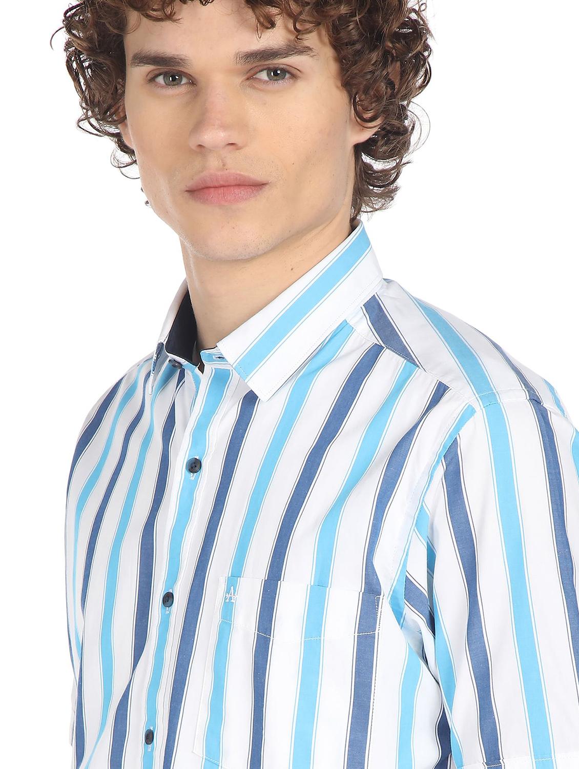 blue striped casual shirt - 18254995 - Zoom Image - 5