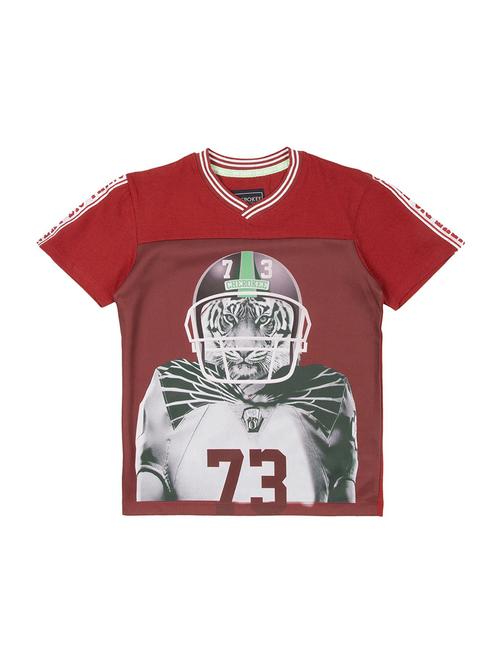 v-neck printed t-shirt - 18255357 - Very Small Image - 1