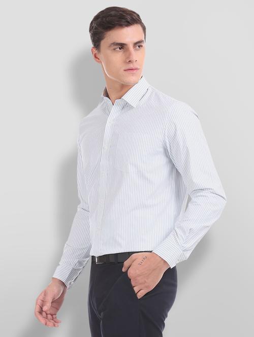 white striped formal shirt - 18256636 - Standard Image - 1
