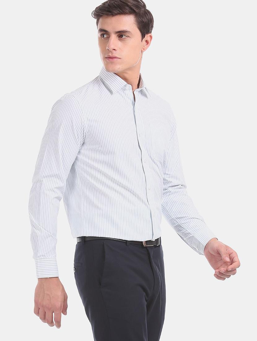 white striped formal shirt - 18256636 - Zoom Image - 2
