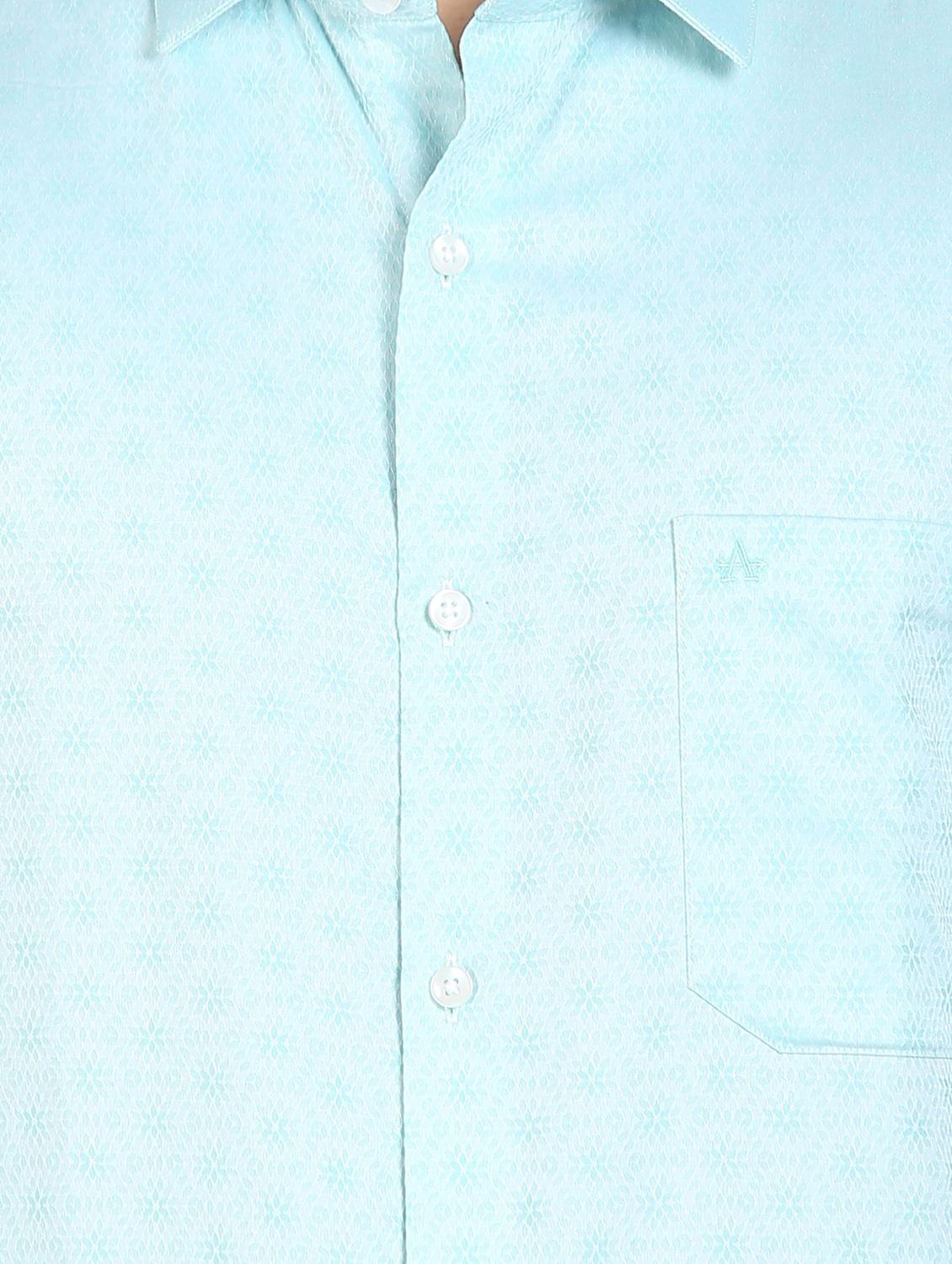 green printed formal shirt - 18256655 - Zoom Image - 6