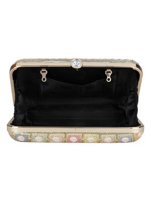 green cotton polyester blend regular clutch - 18257427 - Standard Image - 3