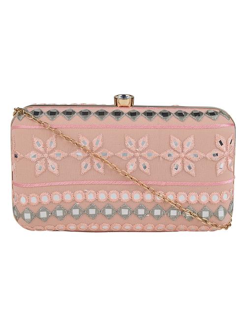 pink cotton polyester blend regular clutch - 18257428 - Standard Image - 1