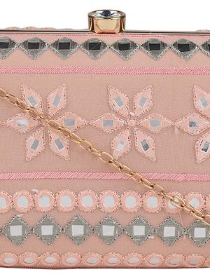 pink cotton polyester blend regular clutch - 18257428 - Standard Image - 4