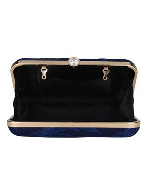 blue cotton polyester blend regular clutch - 18257431 - Standard Image - 3