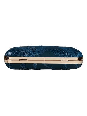 blue cotton polyester blend regular clutch - 18257433 - Standard Image - 5