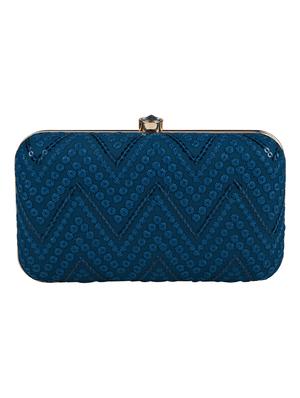 blue cotton polyester blend regular clutch - 18257435 - Standard Image - 2
