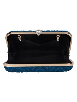 blue cotton polyester blend regular clutch - 18257435 - Standard Image - 3