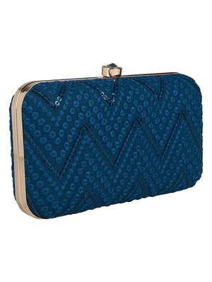 blue cotton polyester blend regular clutch - 18257435 - Standard Image - 6